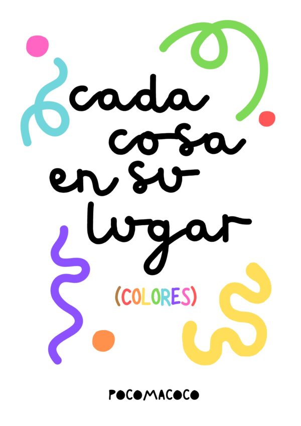 Cada cosa en su lugar (colores)